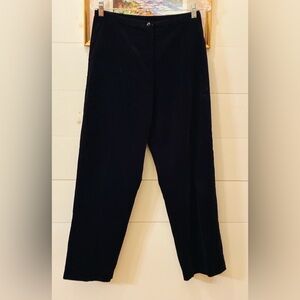 L.L. Bean Black Velour Pants Women’s Size 8 Vintage Macau 100% Cotton